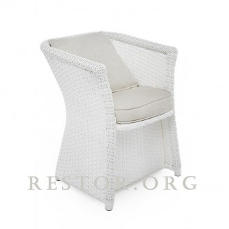 Плетёное кресло Релакс с декоративным кантом, из техноротанга, всесезонное кресло, для летней площадки, ресторана, отеля....